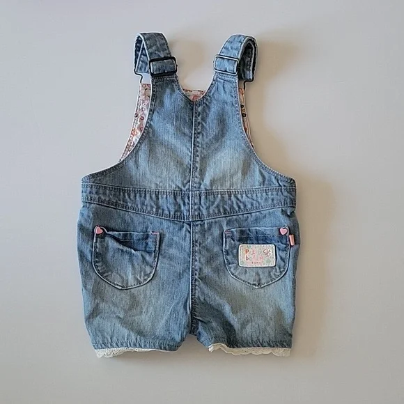 Souris Mini Girl Short Denim Overalls Jumpsuit - Picture 4 of 9